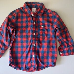 Carter's 2T Toddler Plaid Shirt in Red and Blue